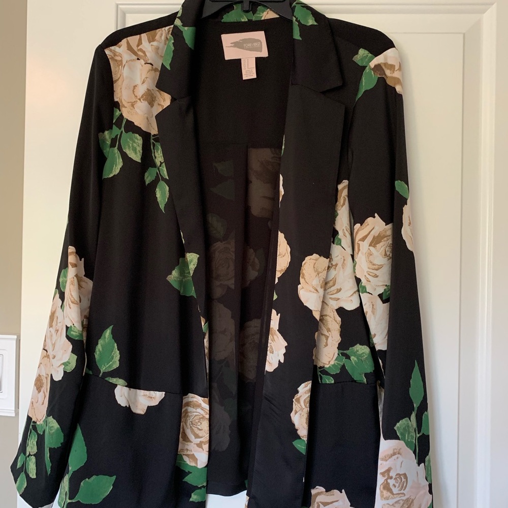 Forever 21 Floral Print Blazer
